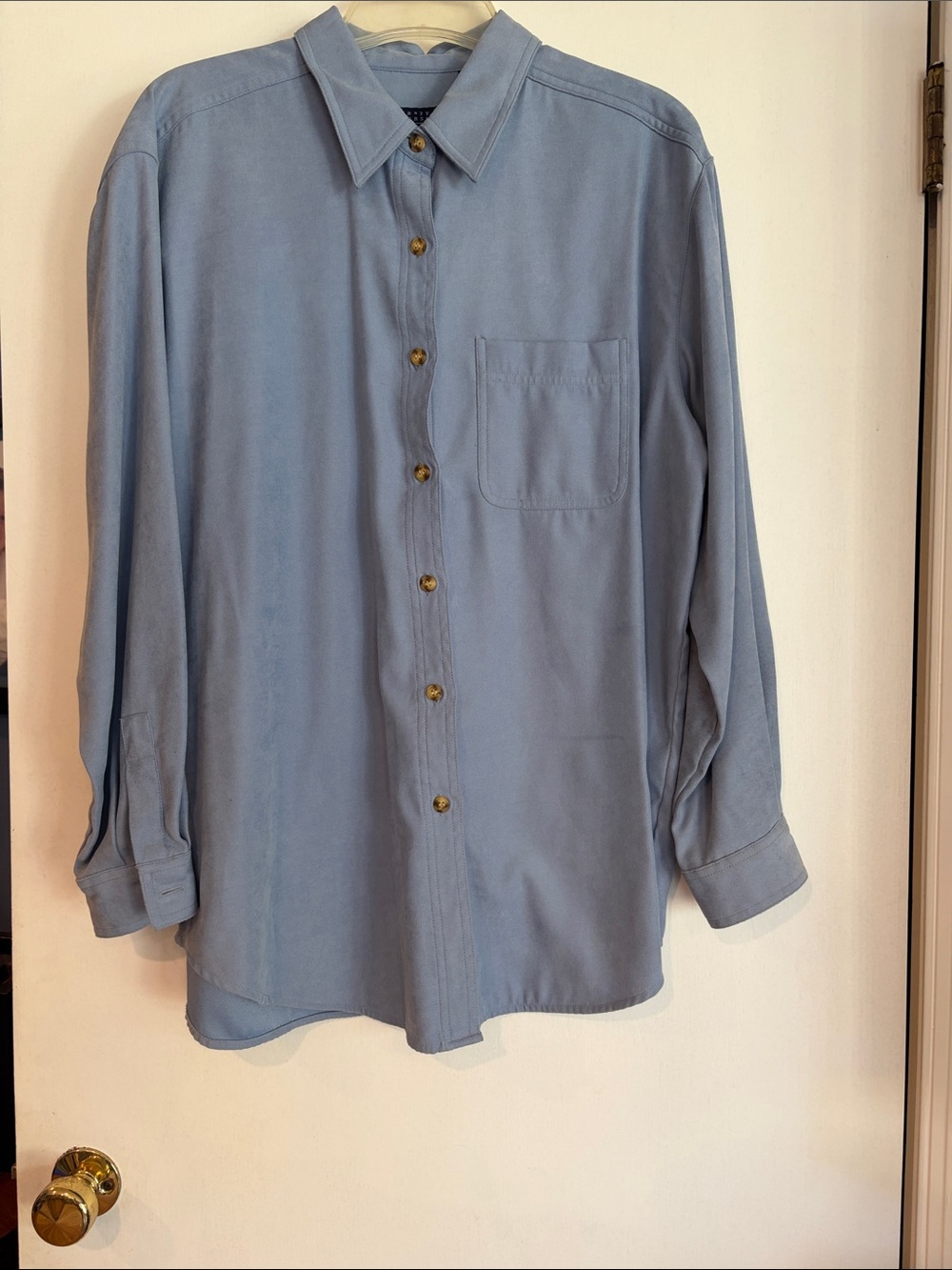 VTG Crazy Horse Liz Claiborne Periwinkle Blue Button Down Shirt XL